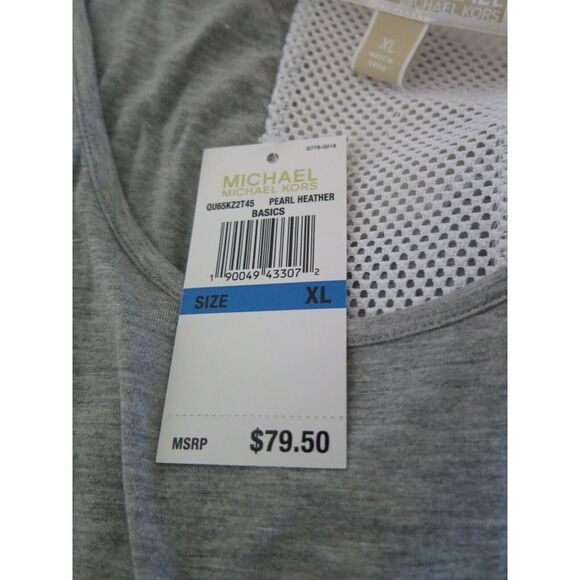 Michael Kors Women's Size XL Pearl Heather Sleeveless Racer Back Tank Top $80 - Picture 7 of 7